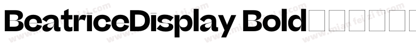 BeatriceDisplay Bold字体转换